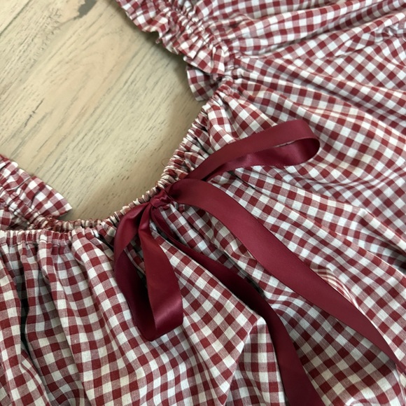 Bohme Red and White Gingham Mini Dress - Picture 3 of 6